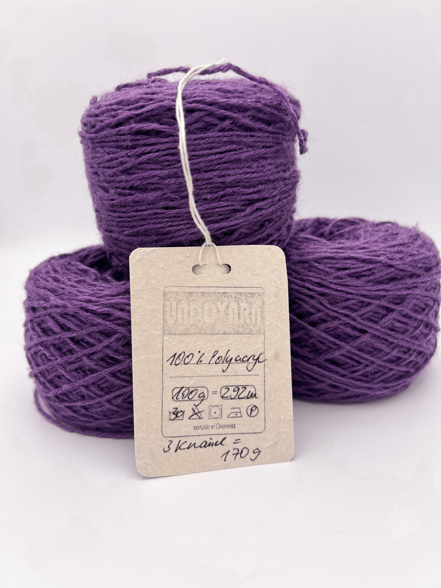 Violettes Polyacrylgarn – leicht, weich und formstabil  - 170g