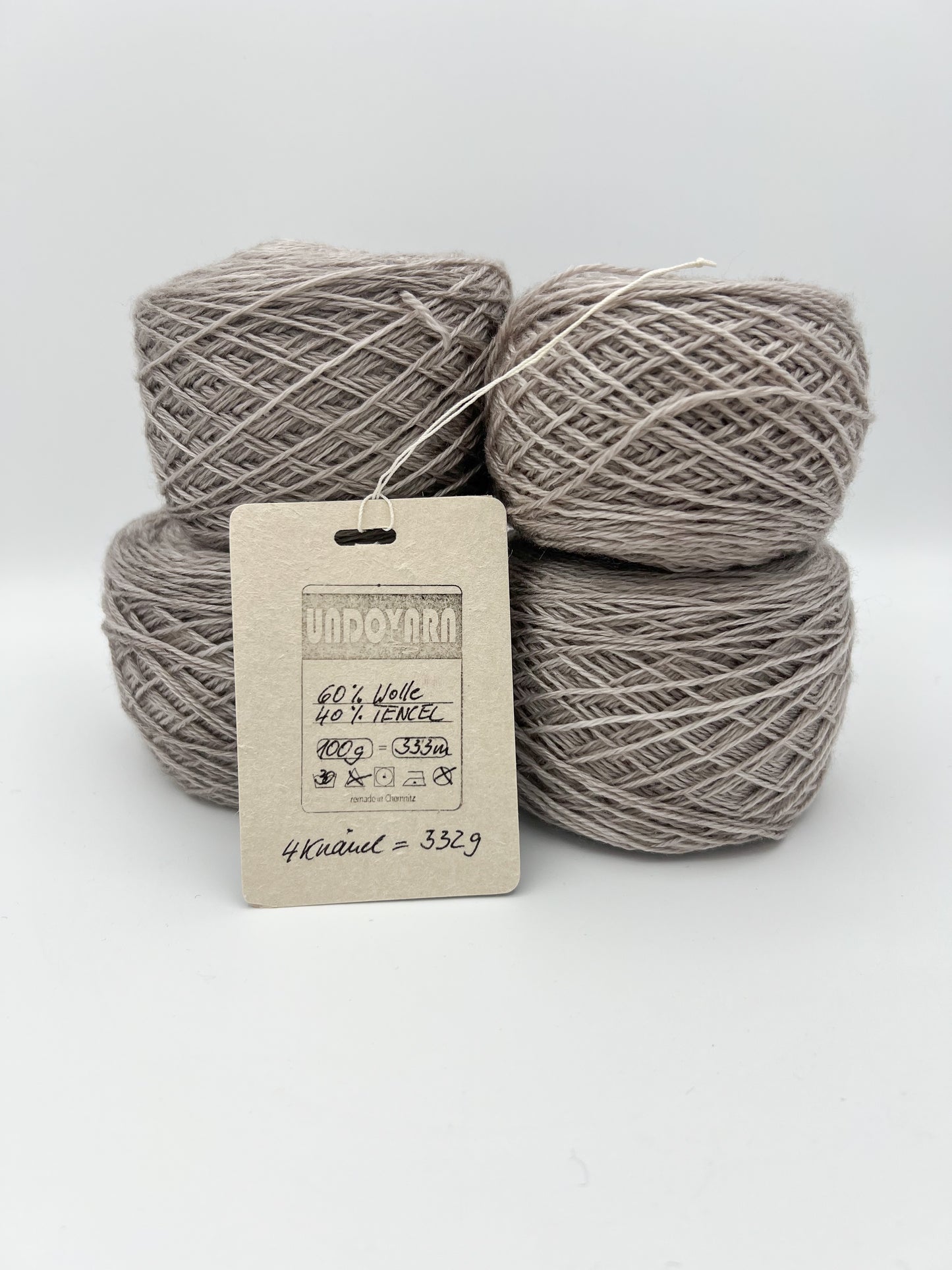 UNDOYARN - Greige mit Wolle und Tencel - 335g