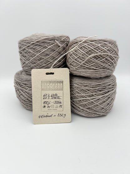 UNDOYARN - Greige mit Wolle und Tencel - 335g